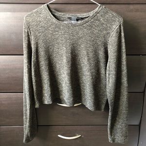 Forever 21 dark green cropped sweater